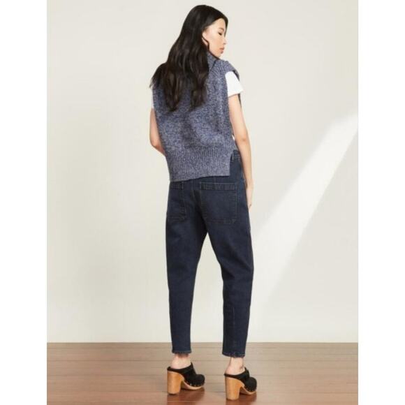 Veronica Beard Collina Vest Women's size M/L Blue Wool Silk Cable Knit Sweater - Picture 3 of 8